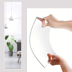 4pcs Frameless Wall Mirror Tiles Full Length Gym Mirrors