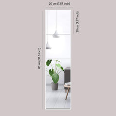 4pcs Frameless Wall Mirror Tiles Full Length Gym Mirrors