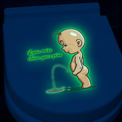Luminous Children Toilet Lid Decal Fun Self Adhesive Sticker