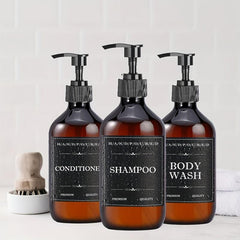 3pcs Plastic Soap Dispenser Set 500ml Bathroom Lotion Liquid Soap Dispenser