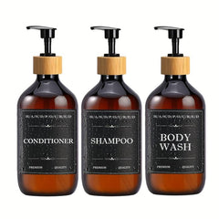 3pcs Plastic Soap Dispenser Set 500ml Bathroom Lotion Liquid Soap Dispenser