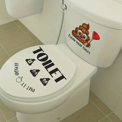 Funny Toilet Decoration Sticker Self-adhesive Bathroom Wall Sticker