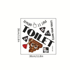 Funny Toilet Decoration Sticker Self-adhesive Bathroom Wall Sticker