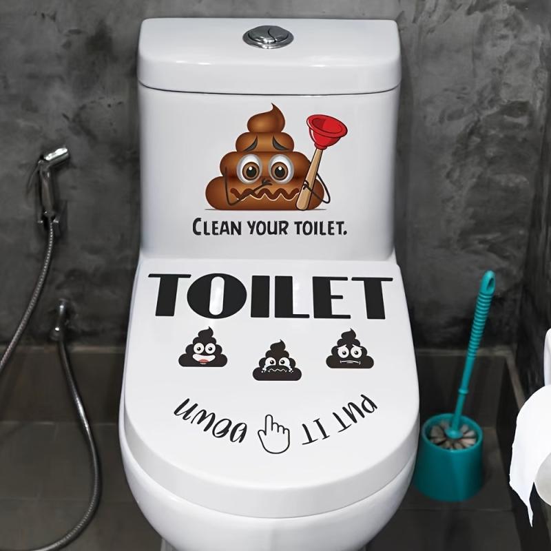 Funny Toilet Decoration Sticker Self-adhesive Bathroom Wall Sticker