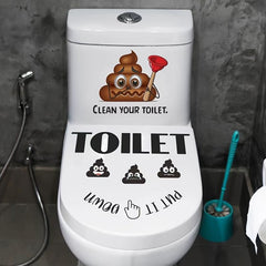 Funny Toilet Decoration Sticker Self-adhesive Bathroom Wall Sticker