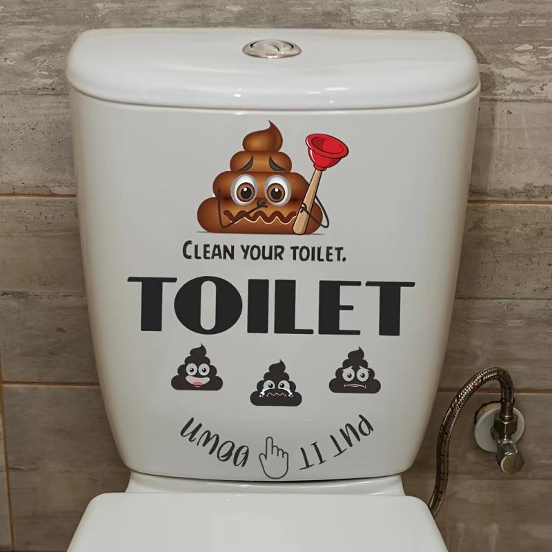 Funny Toilet Decoration Sticker Self-adhesive Bathroom Wall Sticker