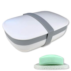 Portable Soap Box with Sponge Saver Leak Proof Soap Dish