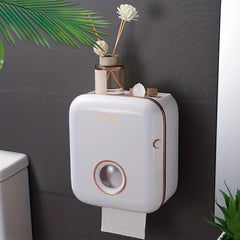 Double Layer Toilet Roll Paper Holder Wall Mounted