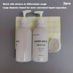 2pcs 16oz Sub Bottles Lotion Bottle Pump Refillable Empty Shampoo Dispenser
