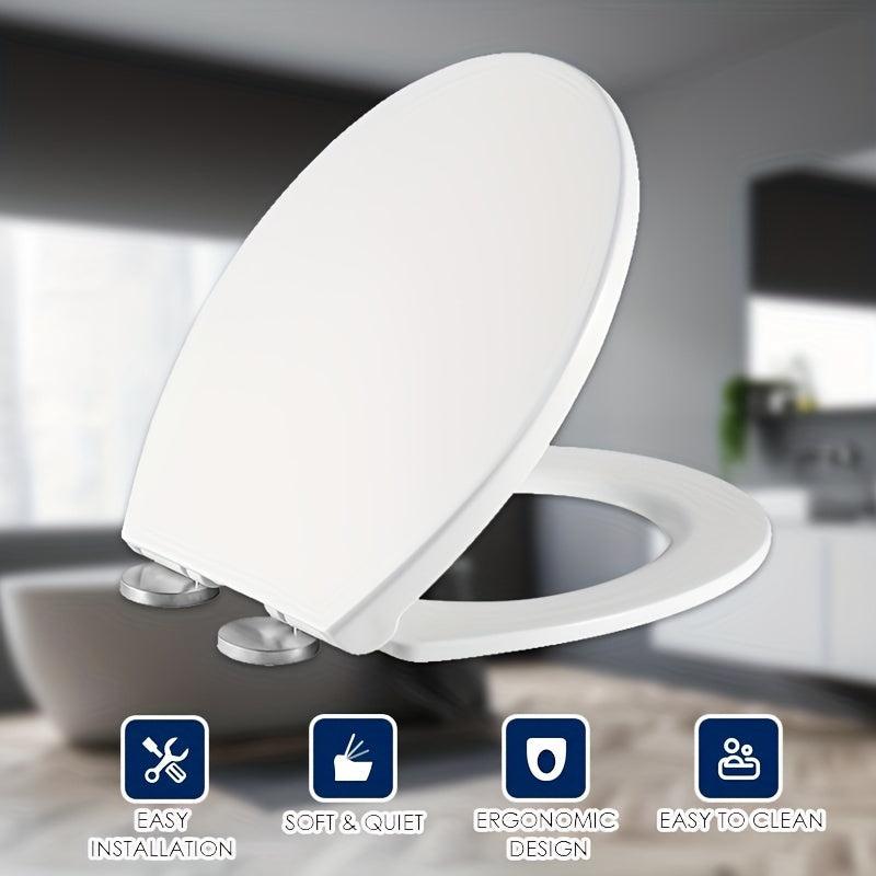 Round PP Toilet Seat Cover Silent Slow Down Quick Release