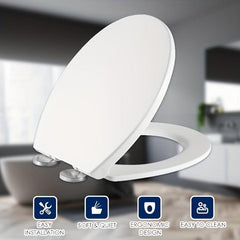 Round PP Toilet Seat Cover Silent Slow Down Quick Release