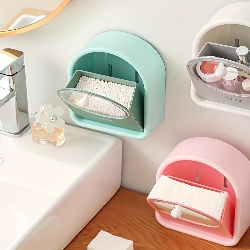 Wall Mounted Makeup Cotton Storage Box