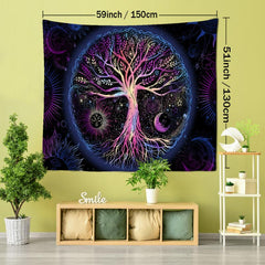 Tree Of Life Pattern Home Tapestry Wall Hanging Room Decoration