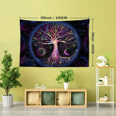 Tree Of Life Pattern Home Tapestry Wall Hanging Room Decoration