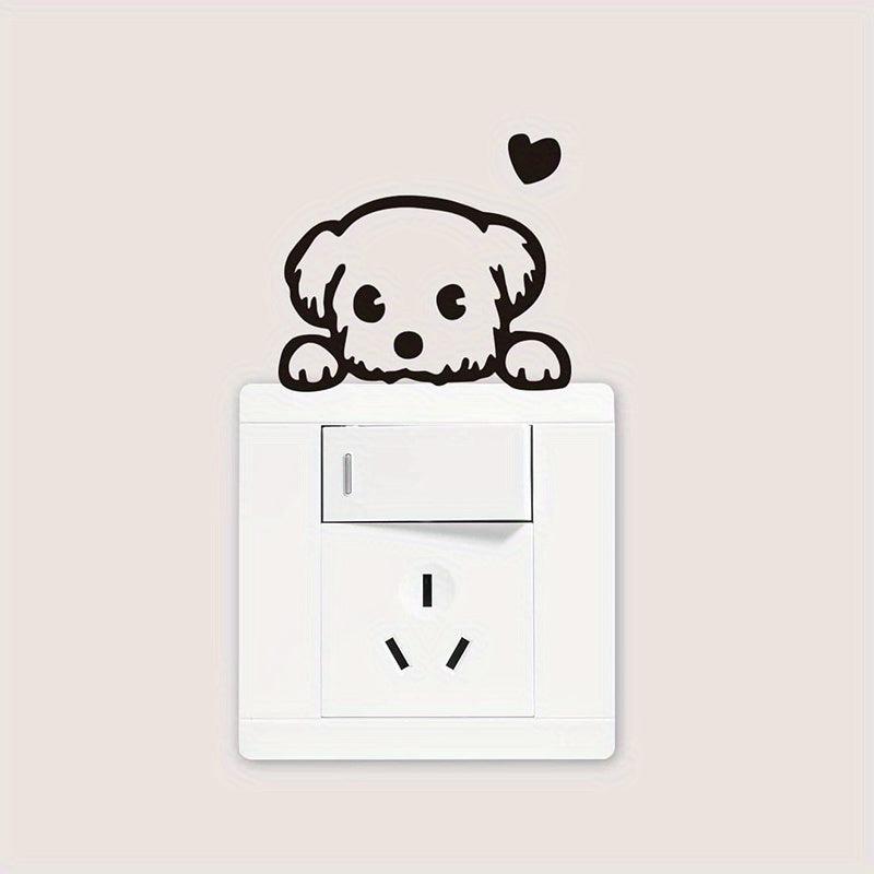 Panda & Dog Switch Sticker: Wall Decals & Refrigerator Stickers
