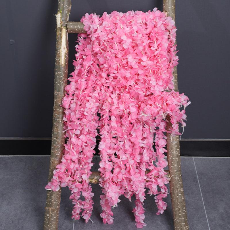 2pcs 100cm Artificial Silk Wisteria Flower Vines Hanging Rattan Flowers