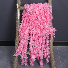 2pcs 100cm Artificial Silk Wisteria Flower Vines Hanging Rattan Flowers