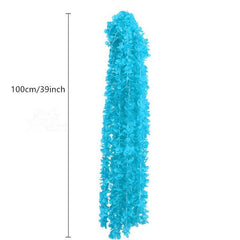 2pcs 100cm Artificial Silk Wisteria Flower Vines Hanging Rattan Flowers