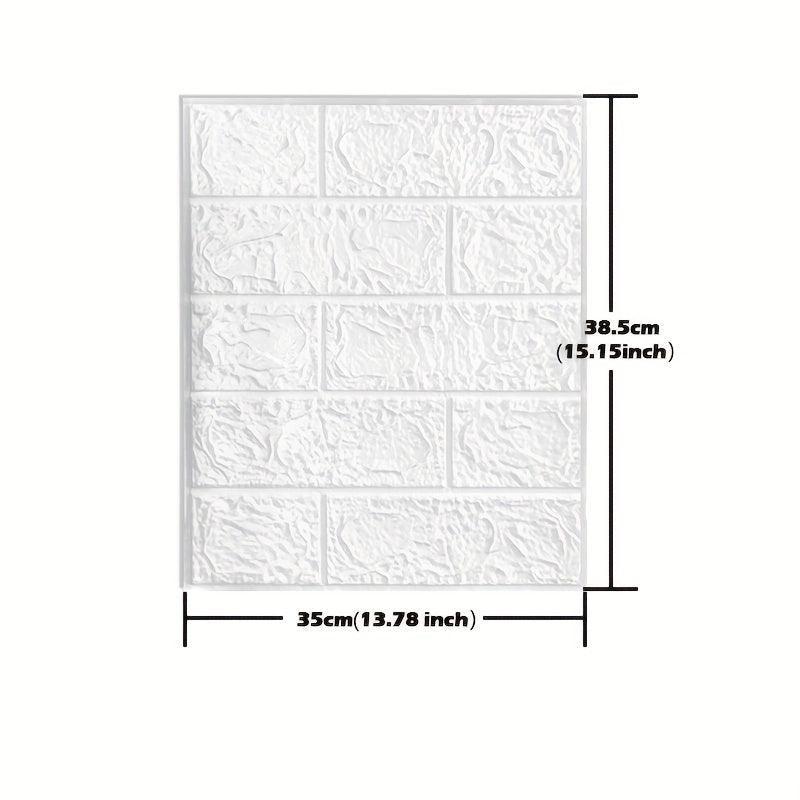 3D Wall Tile Sticker Foam Self Adhesive Waterproof Easy Clean Kitchen Decor