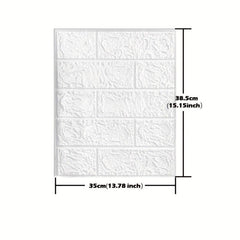 3D Wall Tile Sticker Foam Self Adhesive Waterproof Easy Clean Kitchen Decor
