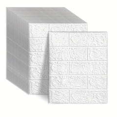 3D Wall Tile Sticker Foam Self Adhesive Waterproof Easy Clean Kitchen Decor