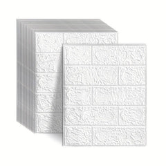 3D Wall Tile Sticker Foam Self Adhesive Waterproof Easy Clean Kitchen Decor