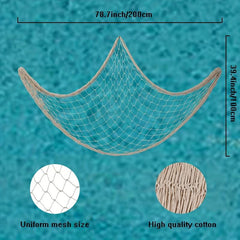 Natural Fish Net Decorative Beach Themed Fish Net Decorations
