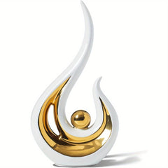 Modern Abstract Ceramic Statues Home Decor Golden Living Room Office Bedroom