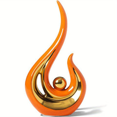 Modern Abstract Ceramic Statues Home Decor Golden Living Room Office Bedroom