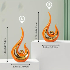 Modern Abstract Ceramic Statues Home Decor Golden Living Room Office Bedroom
