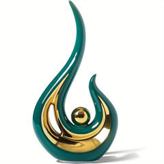 Modern Abstract Ceramic Statues Home Decor Golden Living Room Office Bedroom