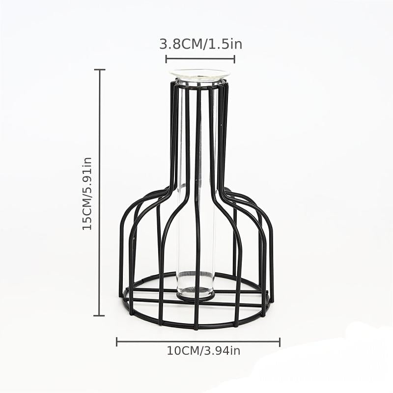 Hollow Iron Vase Dried Flower Vase Iron Art Flower Vase Ornament