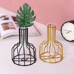 Hollow Iron Vase Dried Flower Vase Iron Art Flower Vase Ornament