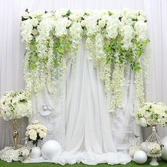 12pcs Silk Wisteria Flower Arrangement for Home Wedding Decor