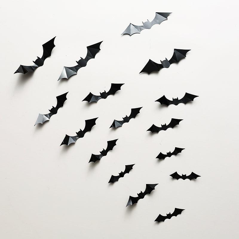 Halloween Bat Wall Decor 3D Stickers Set of 12