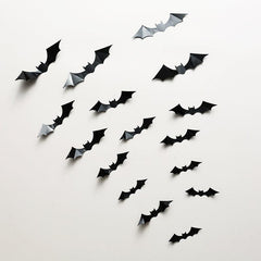 Halloween Bat Wall Decor 3D Stickers Set of 12