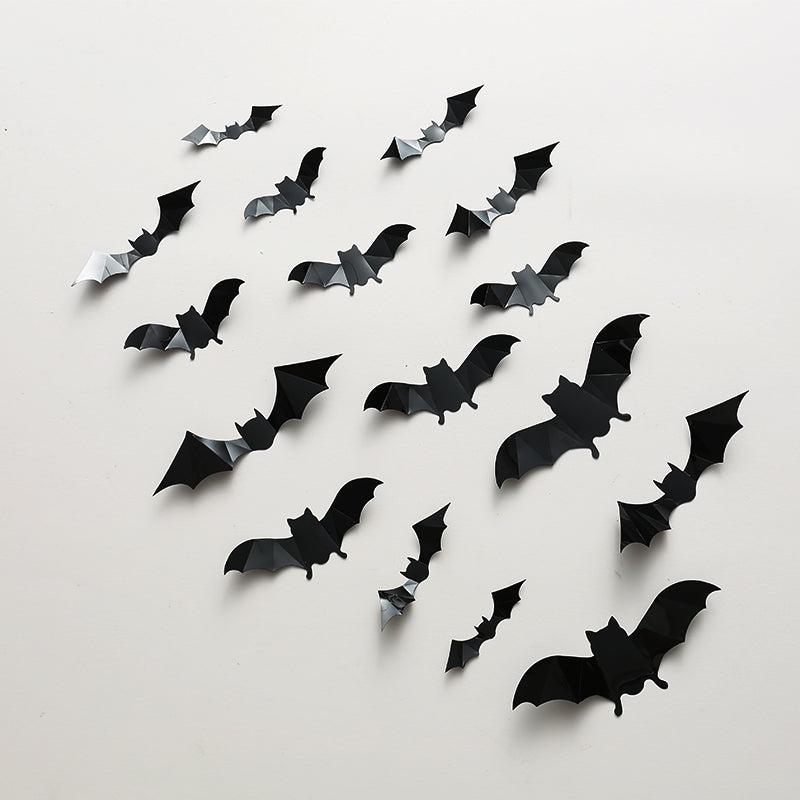 Halloween Bat Wall Decor 3D Stickers Set of 12