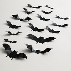 Halloween Bat Wall Decor 3D Stickers Set of 12