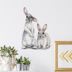 Cute Rabbit Wall Sticker Home Decor Bedroom Living Room Mural Bunny Stickers