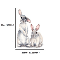 Cute Rabbit Wall Sticker Home Decor Bedroom Living Room Mural Bunny Stickers