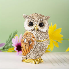 Artistic Resin Owl Statue - Home and Office Decor