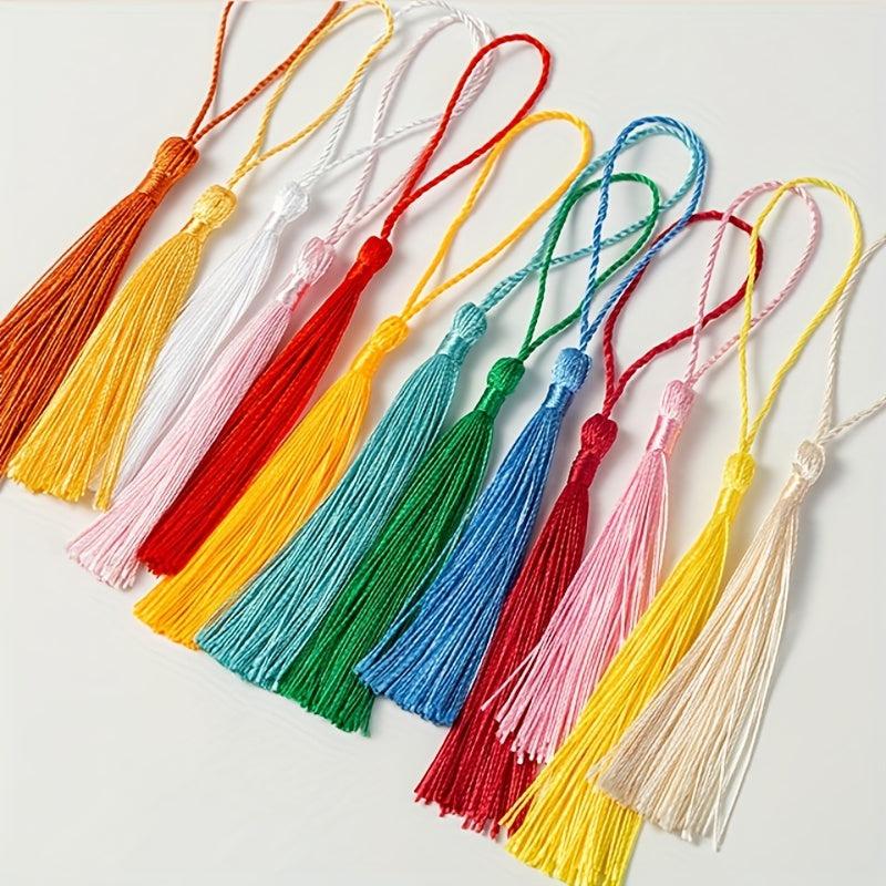 50pcs Tassels 3 1inches Long Polyester Pendant Craft Bookmark KeyChain Tassels