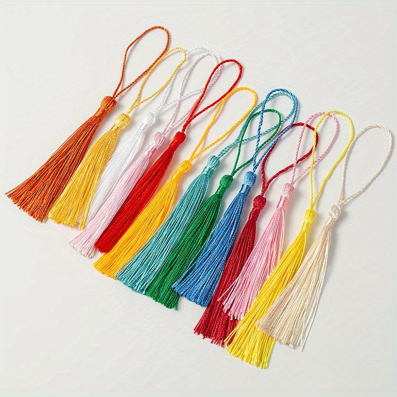 50pcs Tassels 3 1inches Long Polyester Pendant Craft Bookmark KeyChain Tassels