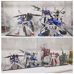 Mirror Base Display Box for Toy Figurines Protection
