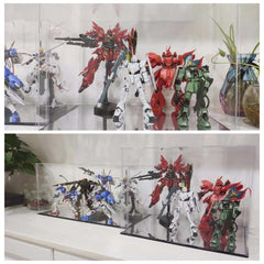 Mirror Base Display Box for Toy Figurines Protection