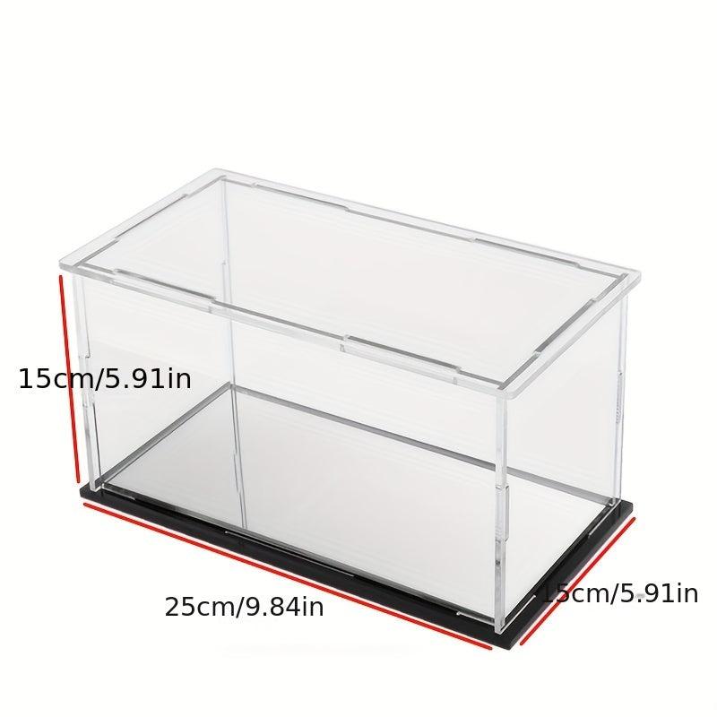 Mirror Base Display Box for Toy Figurines Protection