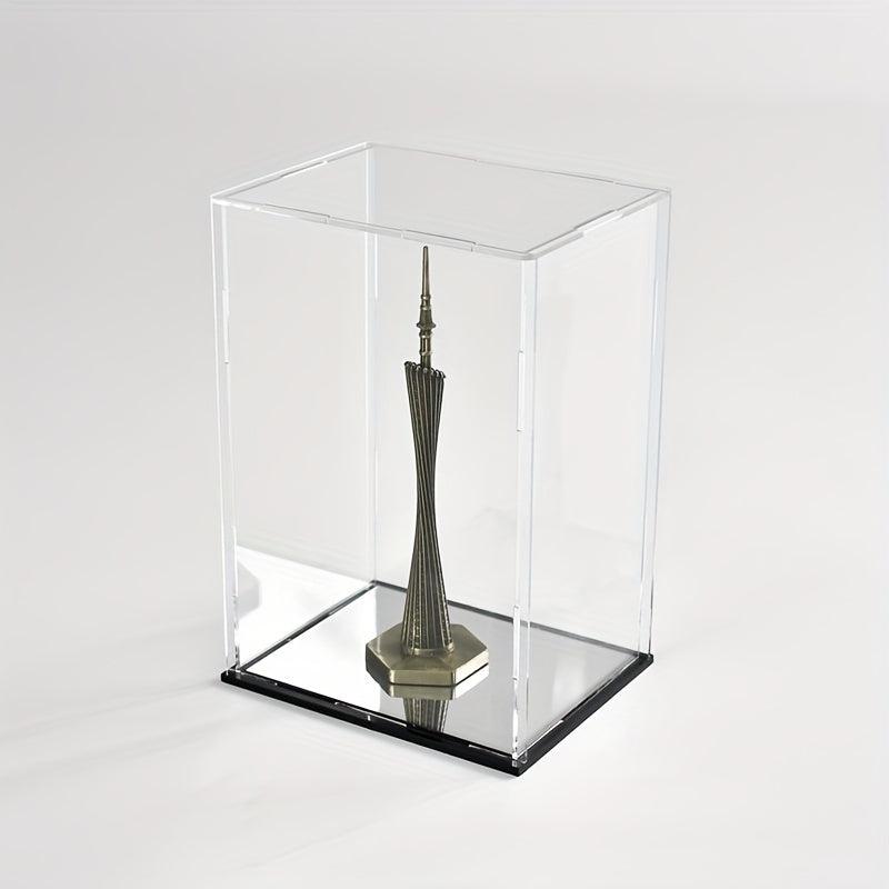 Mirror Base Display Box for Toy Figurines Protection