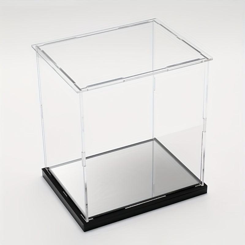 Mirror Base Display Box for Toy Figurines Protection