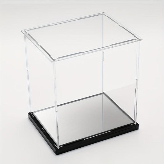 Mirror Base Display Box for Toy Figurines Protection