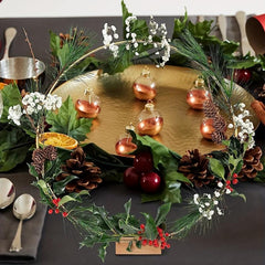 Metal Floral Hoop Table Centerpieces with Place Card Holders